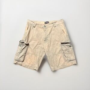 Great Northwest‎ Mens Size 34 Cargo Shorts Orange Cream Burmuda Stretch 35x9